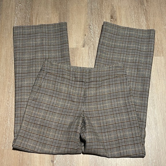Talbots Women's Plaid Stretch Wool Blend Wide Leg Lined Career Pants Size 4 EUC - Picture 2 of 8